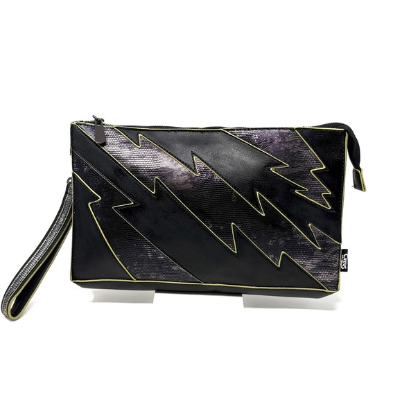 Circus by Sam Edelman Black &  Metallic ⚡️ Clutch - Picture 1 of 10